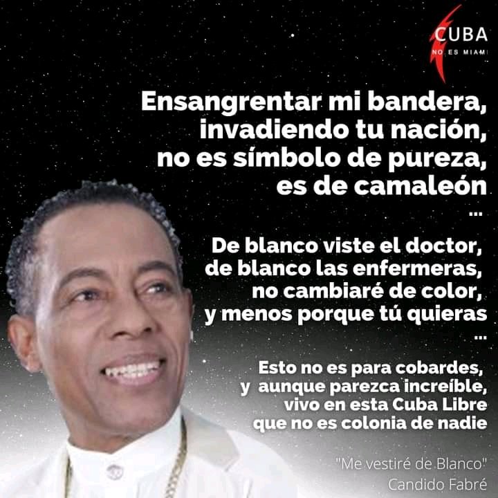 SofyGuerrera96's tweet photo. Fabre siempre a la vanguardia de mi #IslaRebelde, respondiendo a los gusis cómo se debe. #LaRazonEsNuestroEscudo  y #CubaEsUnContinente.Como dijo @DiazCanelB el día 15 será como cualquier otro día en el país. #CubaVive https://t.co/tY9YOxzQ3P