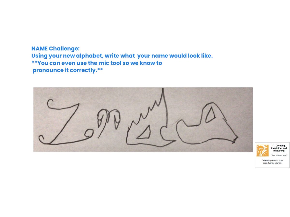 MyRedCooper's tweet photo. Another fabulous activity based on the Habits of Mind. This was based on creativity and the 3 language groups of the Virginian Indians. Ss created their own language and then wrote their names using their language. @MsFranz_ATS  @APSsocstudies https://t.co/DqpkrgtpCr