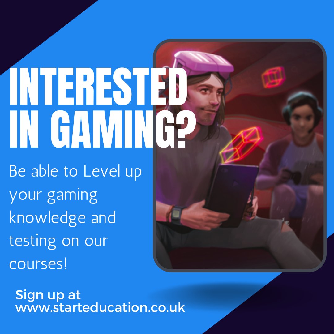 Our games design and testing courses can help you expand your knowledge of the different aspects of games design and games testing to broaden your horizons!

#gaming #gamesdesign #gamestesting #games #digitaldesign #design #video #audio #learningatyourownpace #learn #education