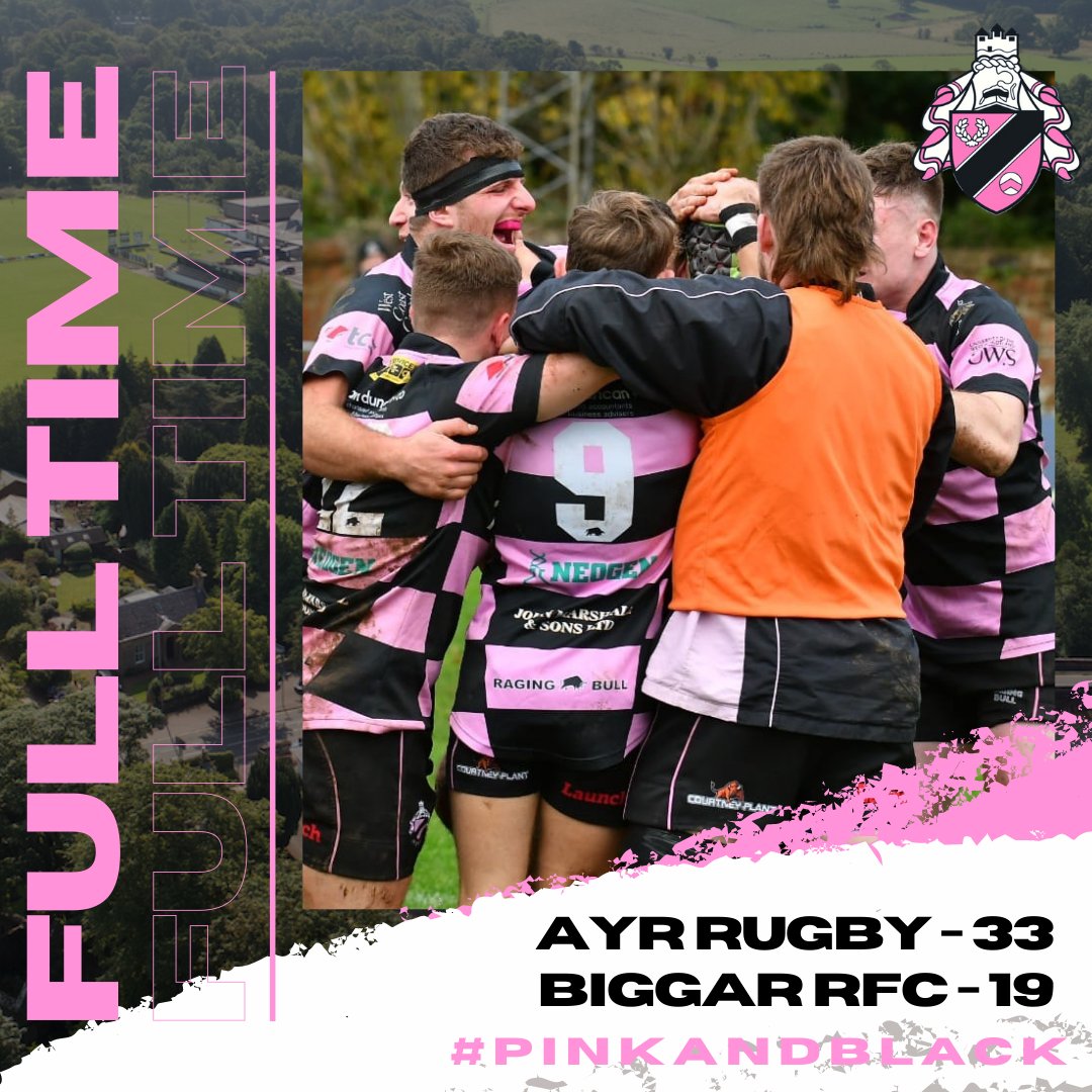 FULL-TIME | Ayr win in style to remain undefeated at Fortress Millbrae!🏰💪

[33-19]

#pinkandblack | #TennentsNat1