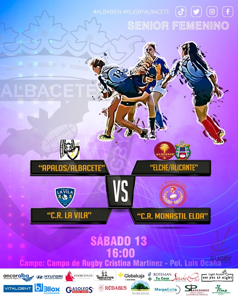 Sigue los partidos del femenino de esta tarde en directo desde el Facebook de <a href="/ClubRugbyApalos/">Club Rugby A Palos</a> 🏉