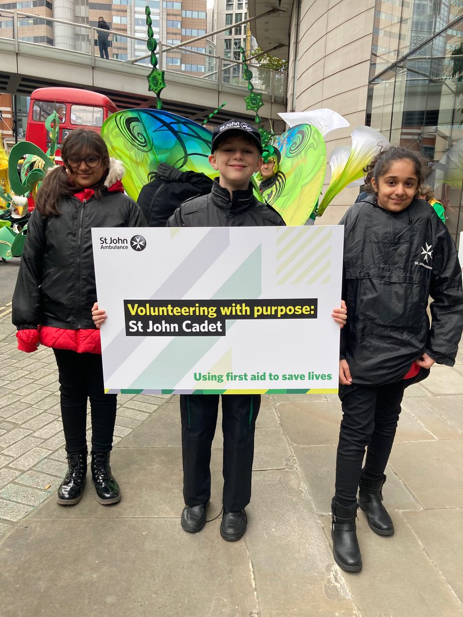 Some of our amazing young people are taking part in the <a href="/lordmayors_show/">Lord Mayor's Show</a> today! 🎉

We are so grateful for all that they do and couldn’t be more proud to have them representing St John 💚