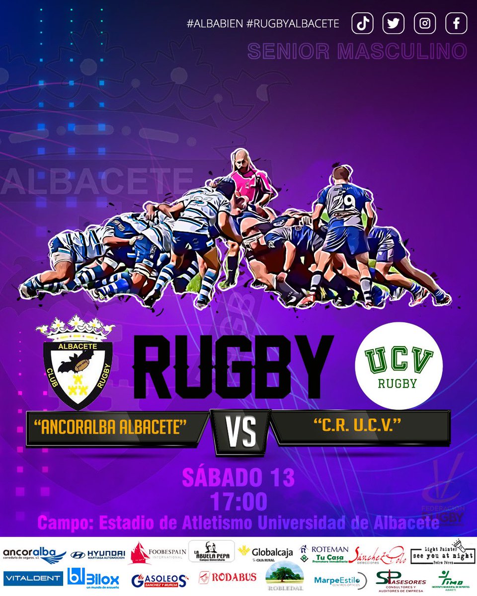 Y si no puedes ir al campo a animar a nuestro Senior Masculino, ¡puedes ver el partido desde nuestra cuenta de Facebook! 📹