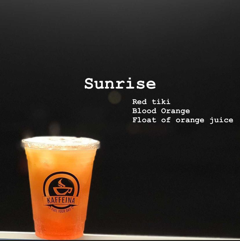 kaffeinanpr's tweet image. 🌞Sunrise🌞

Rise and shine!!! This tiki-based drink will have you feeling energized and ready to shine⭐

#Kaffeina #BeKaffeinated #FuelYourDay #NewPortRichey #KetoLife #GlutenFree