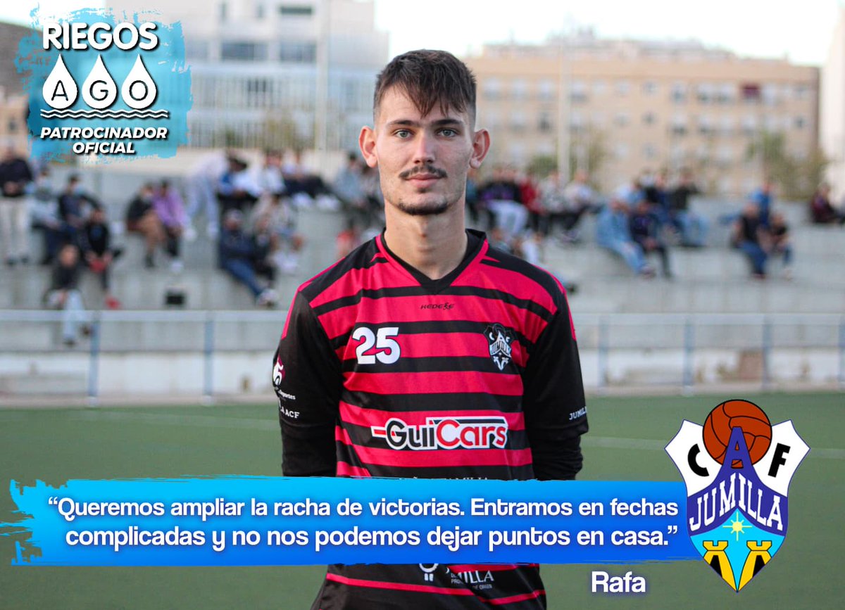 JumillaACF's tweet photo. 👉📆 Jornada 10 para el Jumilla Guicars. Un tercio de liga jugado y hablamos con Rafa antes del encuentro frente al CD San Ginés de la Jara

🗣️ 'Nos vienen fechas muy complicadas con rivales muy fuertes. No podemos dejarnos puntos en casa si queremos seguir ahí.'

#JumillaGuicars https://t.co/SOmN1CsnUU