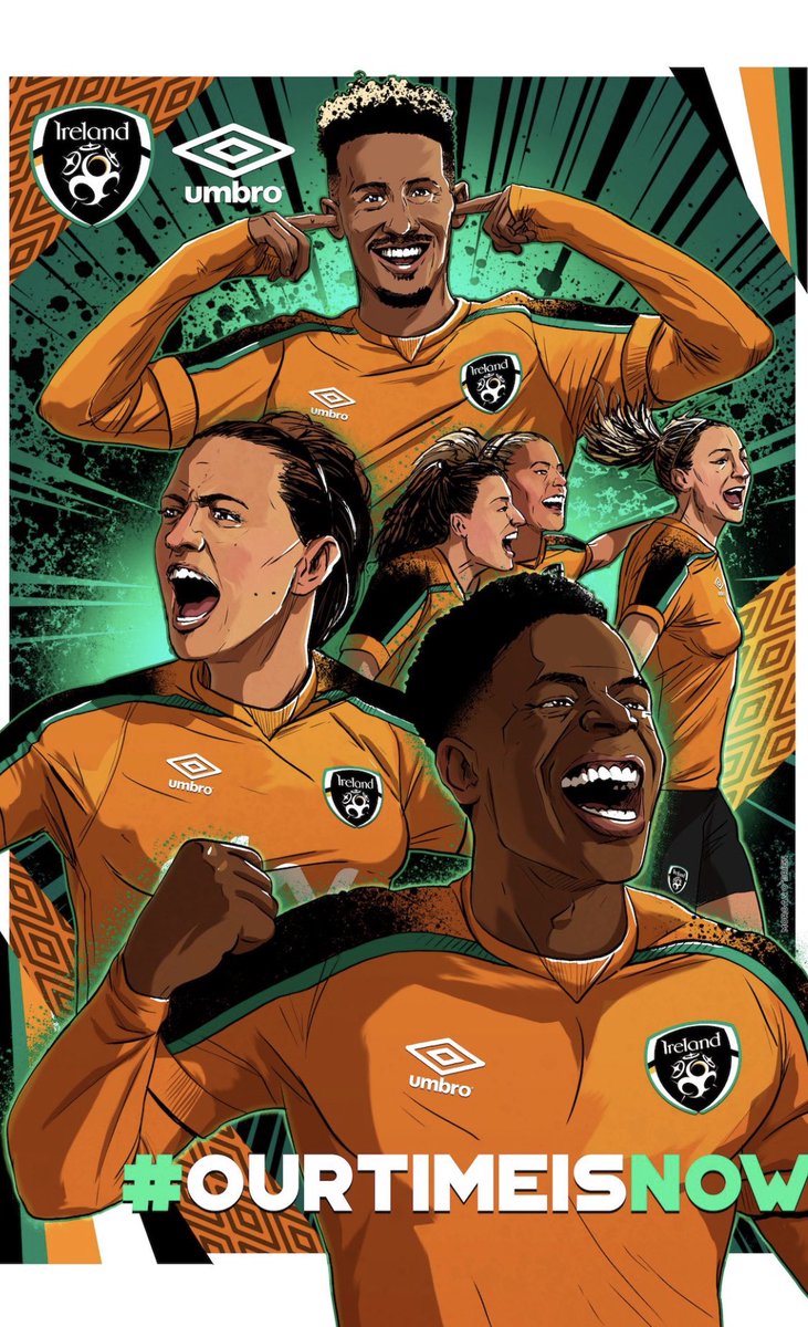 🚨WIN🚨

For a chance to WIN the NEW AWAY jersey by <a href="/UmbroIreland/">Umbro Ireland</a> simply-

RT, Follow, comment using #ourtimeisnow and tag us 💚🤍🧡

Image thanks to @morganobrienart