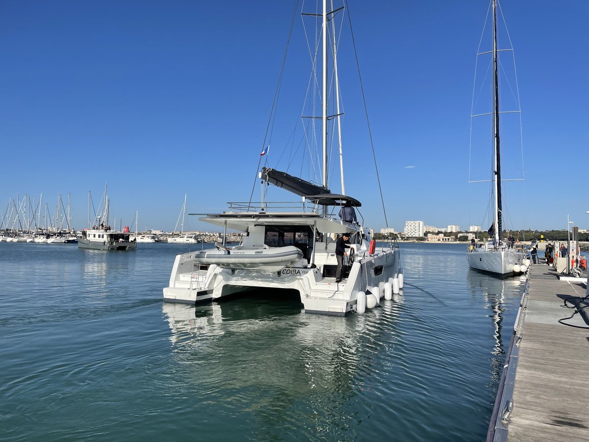 Fin de préparation et départ de notre Elba 45 depuis La Rochelle et direction la Martinique en passant par les Canaries <a href="/FountainePajot/">FountainePajot</a> #elba45 #larochelle #catamaran #martinique #katamaran