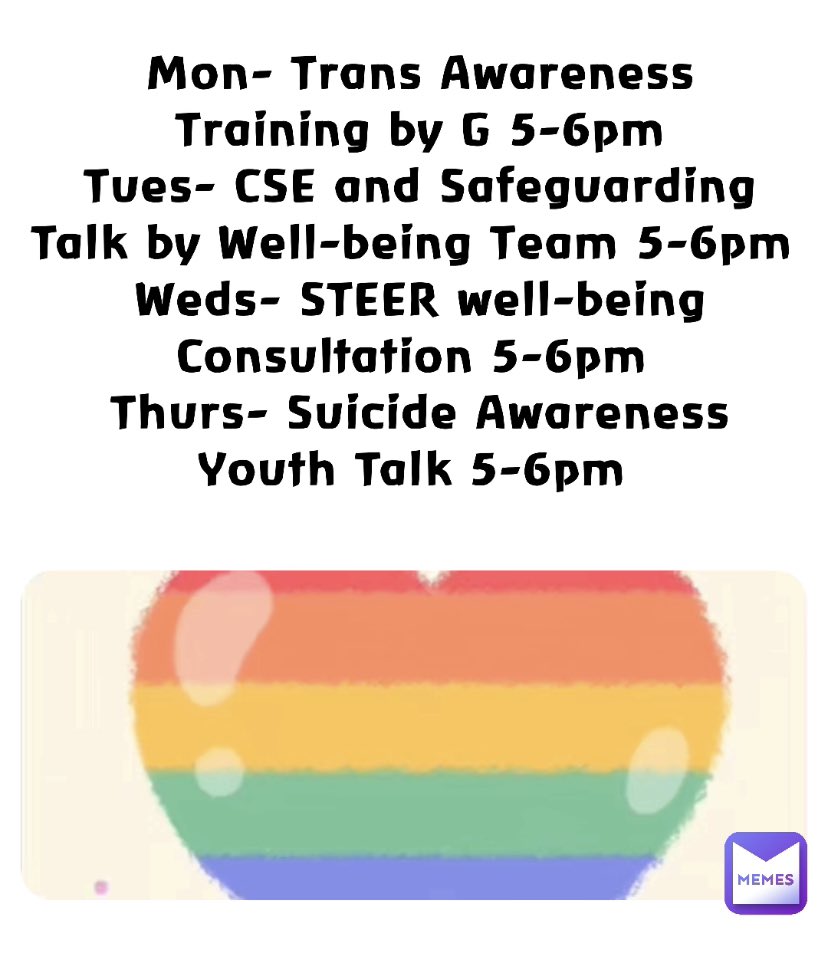 BridgendYouthC's tweet photo. Next week we will be taking part in Safeguarding Week 2021 - swipe to see a list of our events ➡️➡️➡️ #bridgendyouthcouncil #youthvoice #safeguardingweek2021 #transawareness #cse #suicideprevention #mentalhealth #youth #consultation #haveyoursay https://t.co/4enA5N0eC4