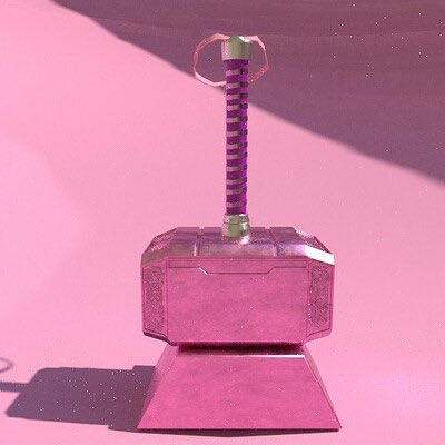 Though Loki cannot lift Mjolnir, that would not stop him from adding a little, 
𝙋𝙞𝙯𝙯𝙖𝙯𝙯 to it.

Loki snickered as he marveled at his work for a moment. He heard footsteps and quickly hid, waiting for @TEMPESTFRACTURE to notice.