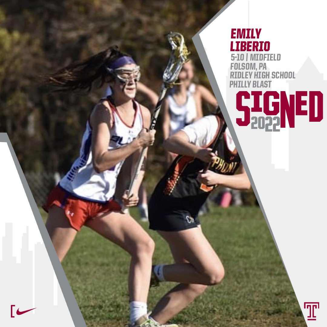 Templelacrosse's tweet photo. The newest member of Temple lacrosse, Emily Liberio!

We can wait to see you on North Broad🍒🦉 https://t.co/fOnYj3dnTJ