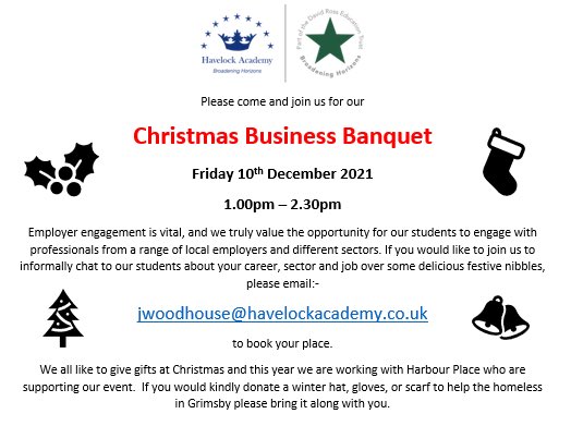 It’s beginning to look a little like Christmas! 🤦🏼‍♀️🙈🎄🎅🏼 Please share, the more the merrier! @HavelockAcademy @HA_Sixthform