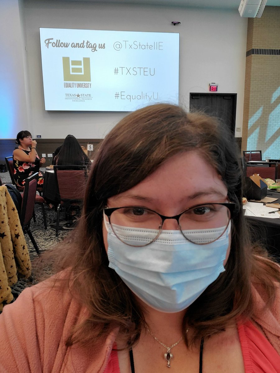 Cassie_ZC's tweet photo. And now for some lunch and great discussion with my colleagues! So much to unpack and so many stories to share and learn from! @TxStateIIE #EqualityU https://t.co/YYf77LKSvO
