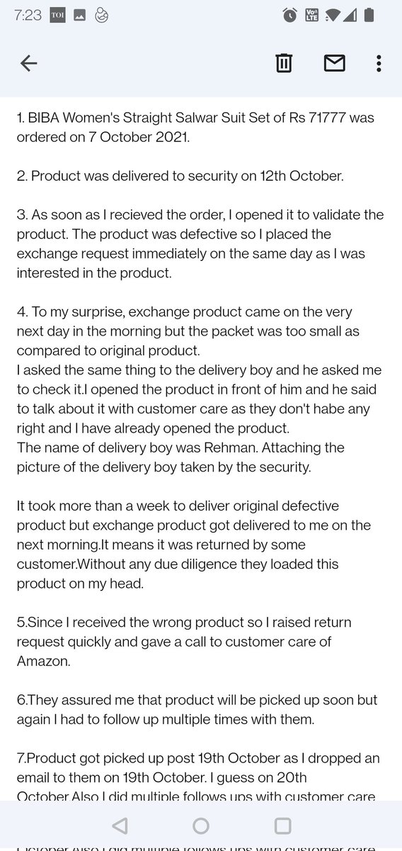 jayasimmi's tweet photo. Amazon India inefficient orm team didn't do their due diligence on the exchange product delivered.Threatened and violated fundamental rights. Product and money both with them.Provide me CCTV timestamp images or provide money #JeffBezos #consumers #AmazonIndia #Amazon #piyushgoel https://t.co/uLuq2IaIE3