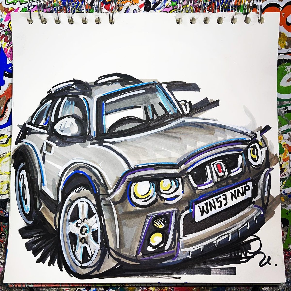 Popbangcolour's tweet photo. Here’s a #ContinuousCar of @ThePollitt ‘s of @N2Grand Rover 25 Streetwise created @ClassicMotorNEC - Watcha think to it?
#Not2grand #ThePollitt https://t.co/B27Ph3h86J