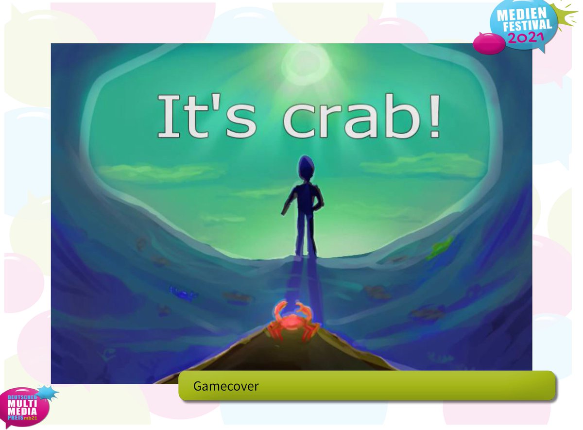 mb21_dd's tweet photo. Herzlichen Glückwunsch an Anna. Mit ihrem Computerspiel "It's crab!" hat sie die Jury in der Alterskategorie 11-15 Jahre überzeugt! #Multimediapreis #Spieldesign #Computerspiel https://t.co/wJZ4m3CXOz