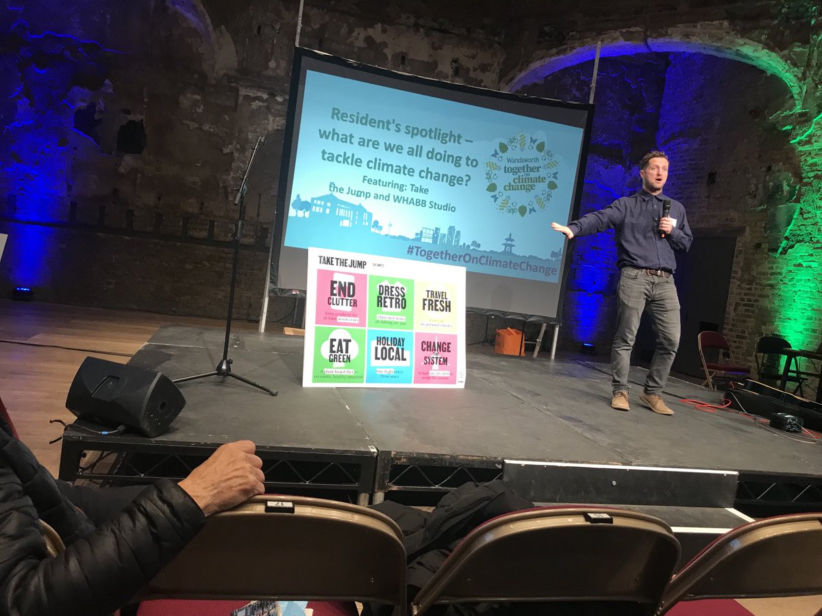 MrsJane_Cooper's tweet photo. Just spent three great hours ⁦@battersea_arts⁩ ⁦@wandbc⁩ climate change festival listening to different speakers and talking with the many stallholders. Thank you to all who organised it &amp; took part it was very stimulating and I learnt a lot. #togetheronclimatechange https://t.co/EgxIHFUBGX