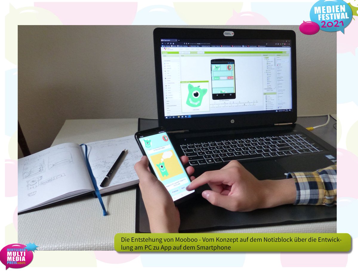 mb21_dd's tweet photo. Mit seiner App "Mooboo - Your personal MoodBooster" wird Iftikhor in der Alterskategorie 11-15 Jahre ausgezeichnet. Herzlichen Glückwunsch! #Multimediapreis #NeueApp #Appentwicklung https://t.co/92maoovPQU
