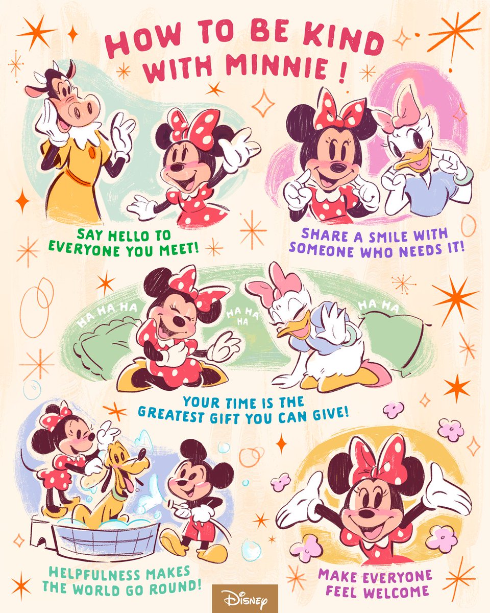 Disney's tweet photo. A little kindness goes a long way. Pay it forward with these kindness tips from Minnie Mouse! https://t.co/r7x5EYl8wN