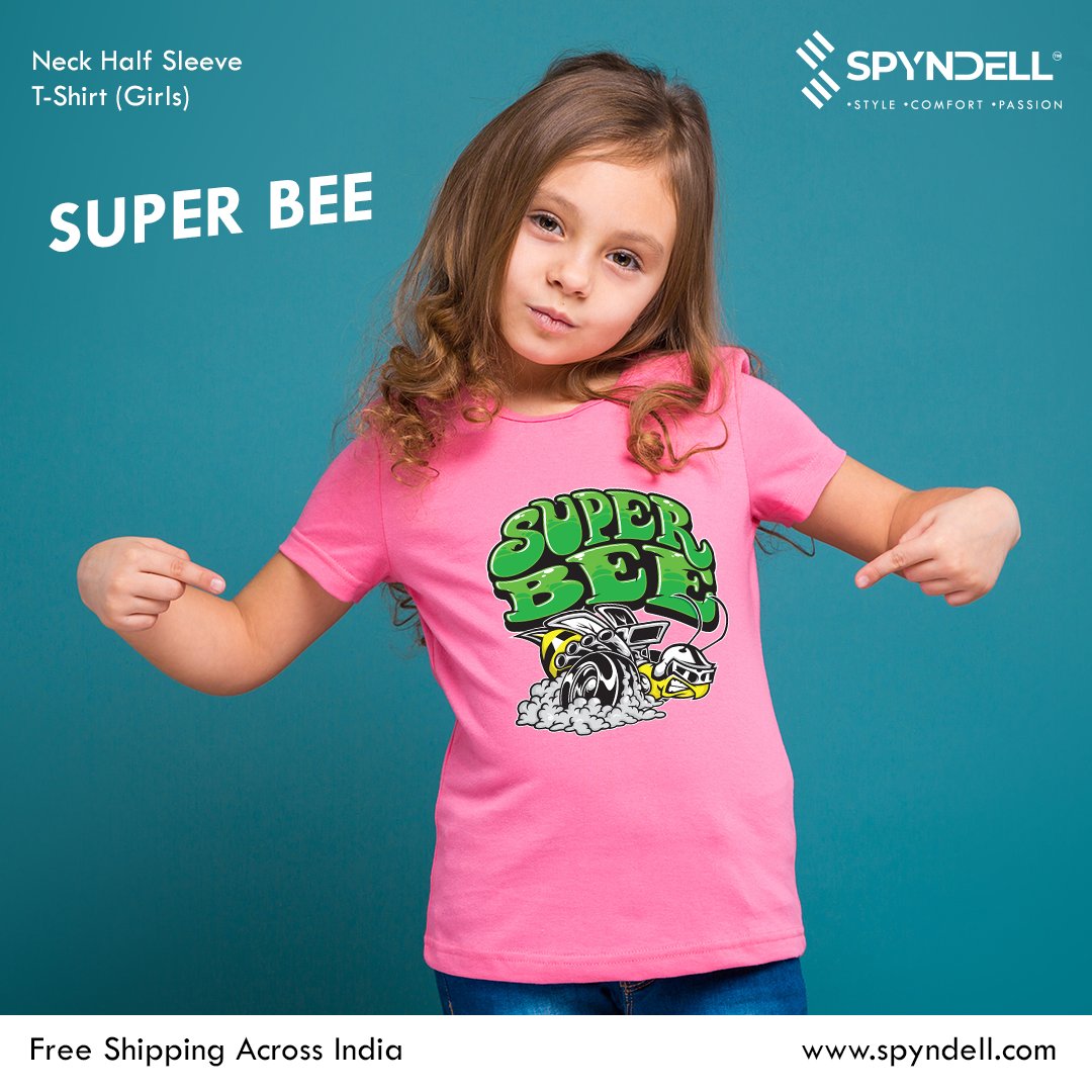 spyndell's tweet photo. Channelize the cuteness of your little angel in this 'Super Bee' Round Neck Half Sleeve T-shirt. Shop this and more at https://t.co/K8PasHDo9A, your new fashion destination!

#spyndell #kids #online #shopping #fashion #kidswear #babyfashion https://t.co/rwGC78bgZo