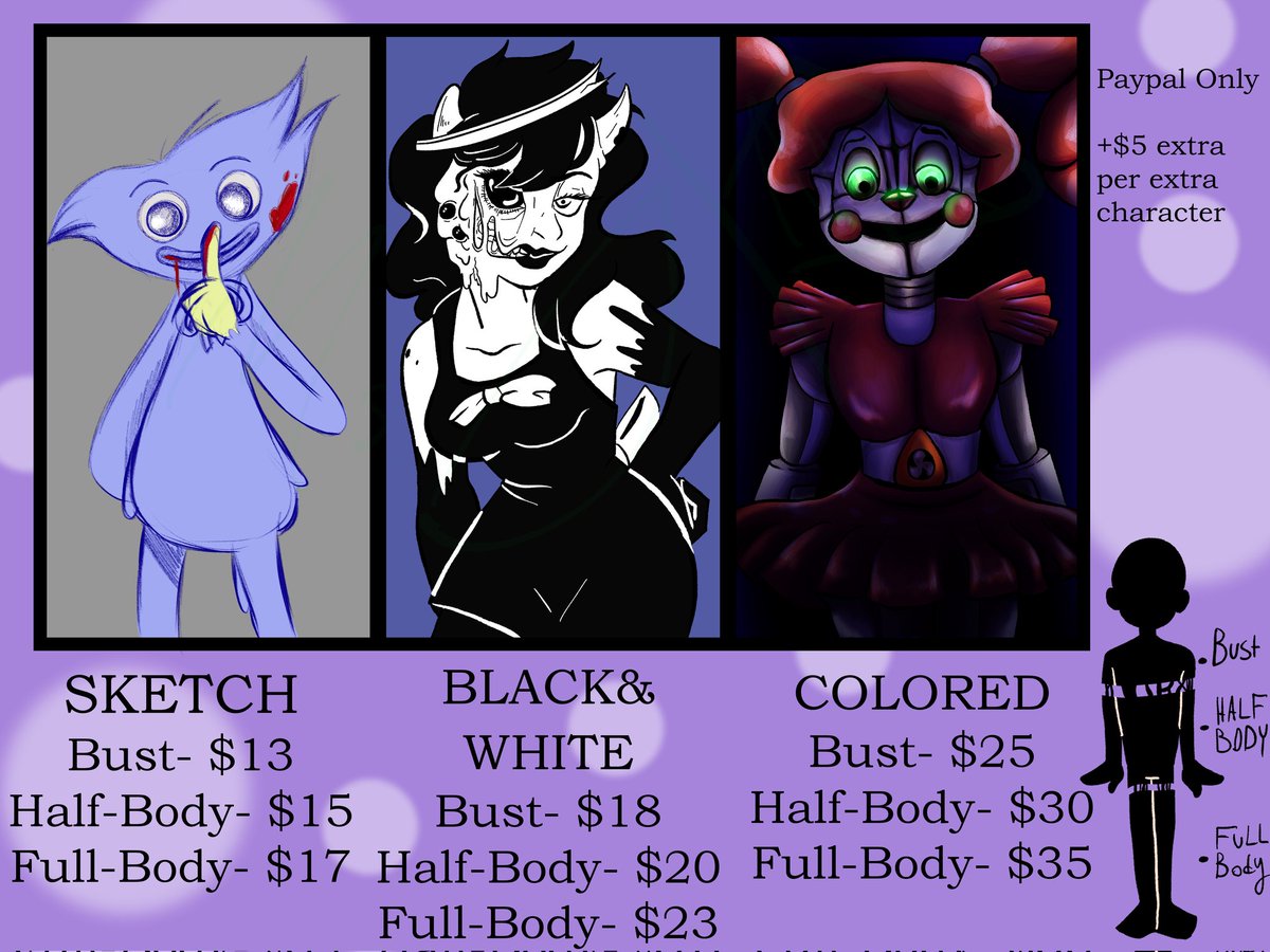 MxDancealot's tweet photo. Hey! I have a new commission sheet now so commissions are officially open again! 

If you want to Commission me, just click on this form
https://t.co/MaNdTcrv3H

#Commission #commissionart #commissionopen #CommissionSheet #FNAF #BATIM #huggywuggy #PoppyPlaytime https://t.co/s6bZ81IR6m