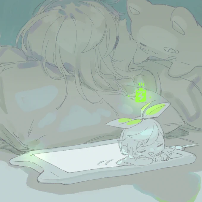 🔋 #かな絵 