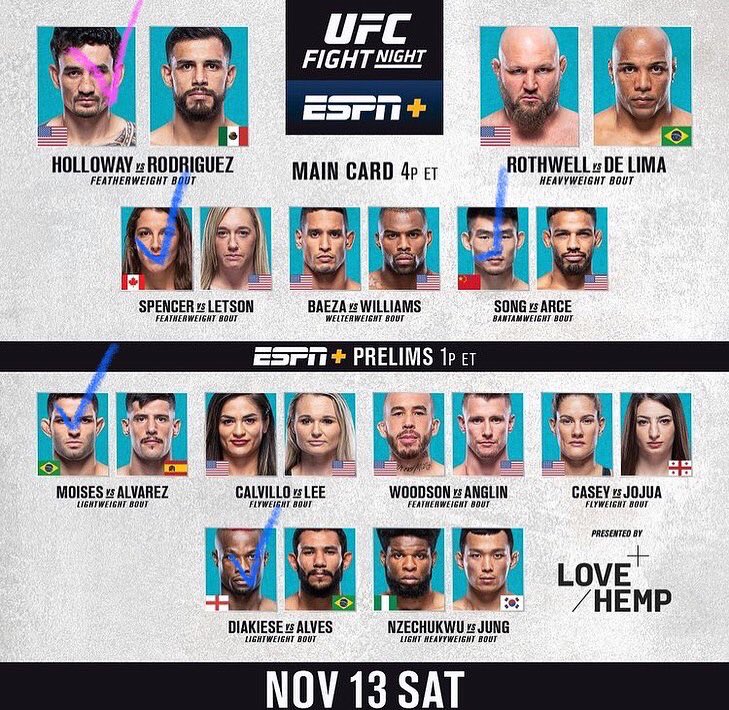 em_punch's tweet image. Here are our parlays for UFC Vegas 42
Jason’s picks = 🔵
Aaron’s picks = 🟢
Locks 🔐 = 🟣
#sportsbetting #UFCVegas42 #ufc #FreePicks #MaxHolloway #Fights