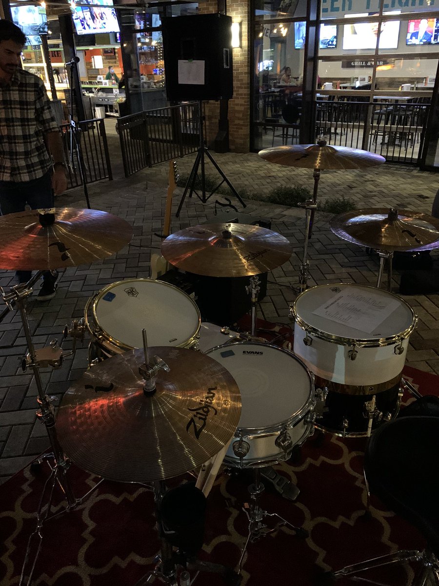 RexonDrumz's tweet photo. Had a great time last night playing at @islandwingucf with @About_Tuesday. Got so many compliments on my @SJCdrums kit. I love this thing! 😍😍😍 #abouttuesdayband #abouttuesday #sjcdrums #sjcfamily https://t.co/ltxKFdKX5L