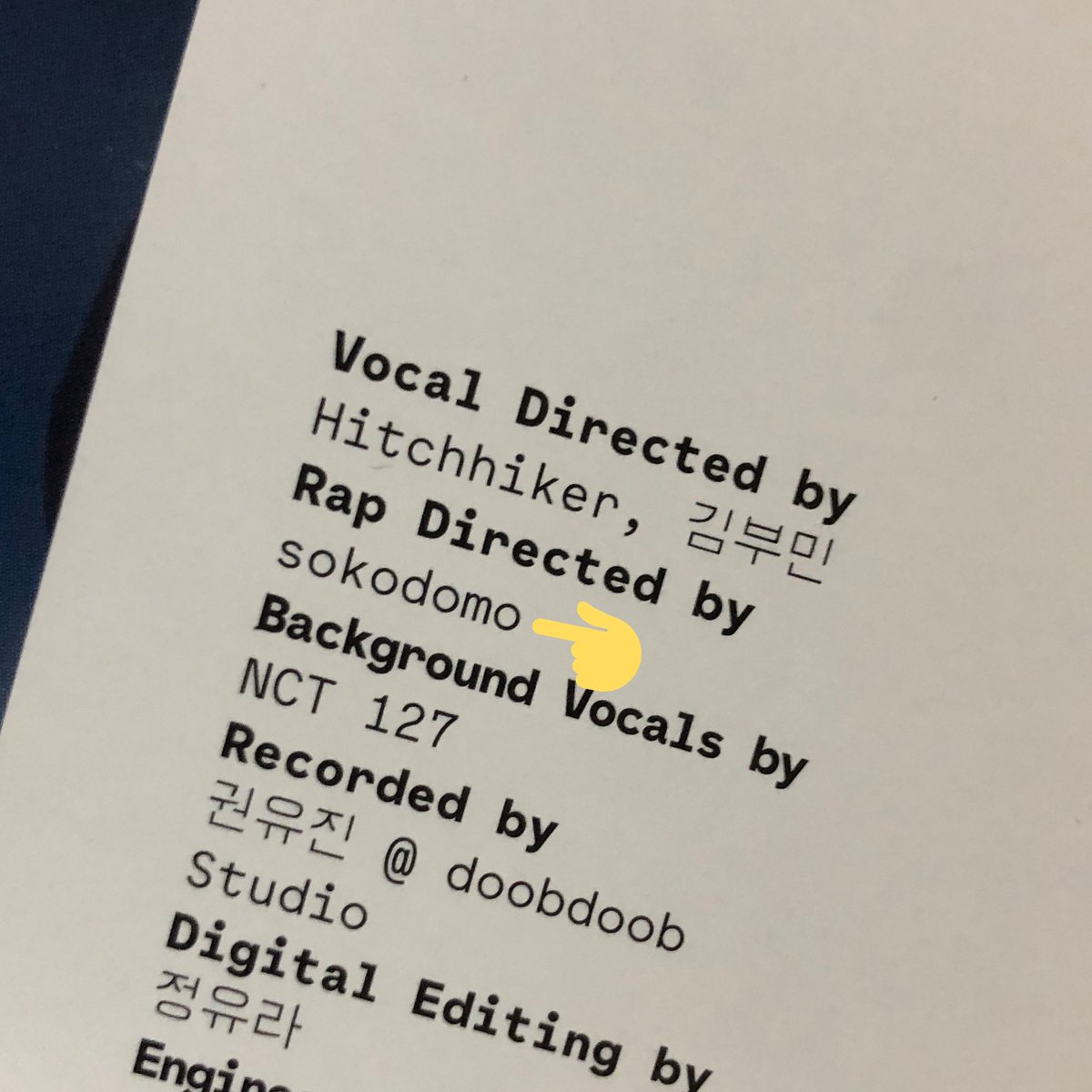 Shienashinxoxo's tweet photo. Wow I didn't know Sokodomo is involved as well in NCT 127 album👏🏻👽🛸
#biasescrossover #NCT127 #Sokodomo #HighSchoolRapper2 https://t.co/pRrPB1ArpZ