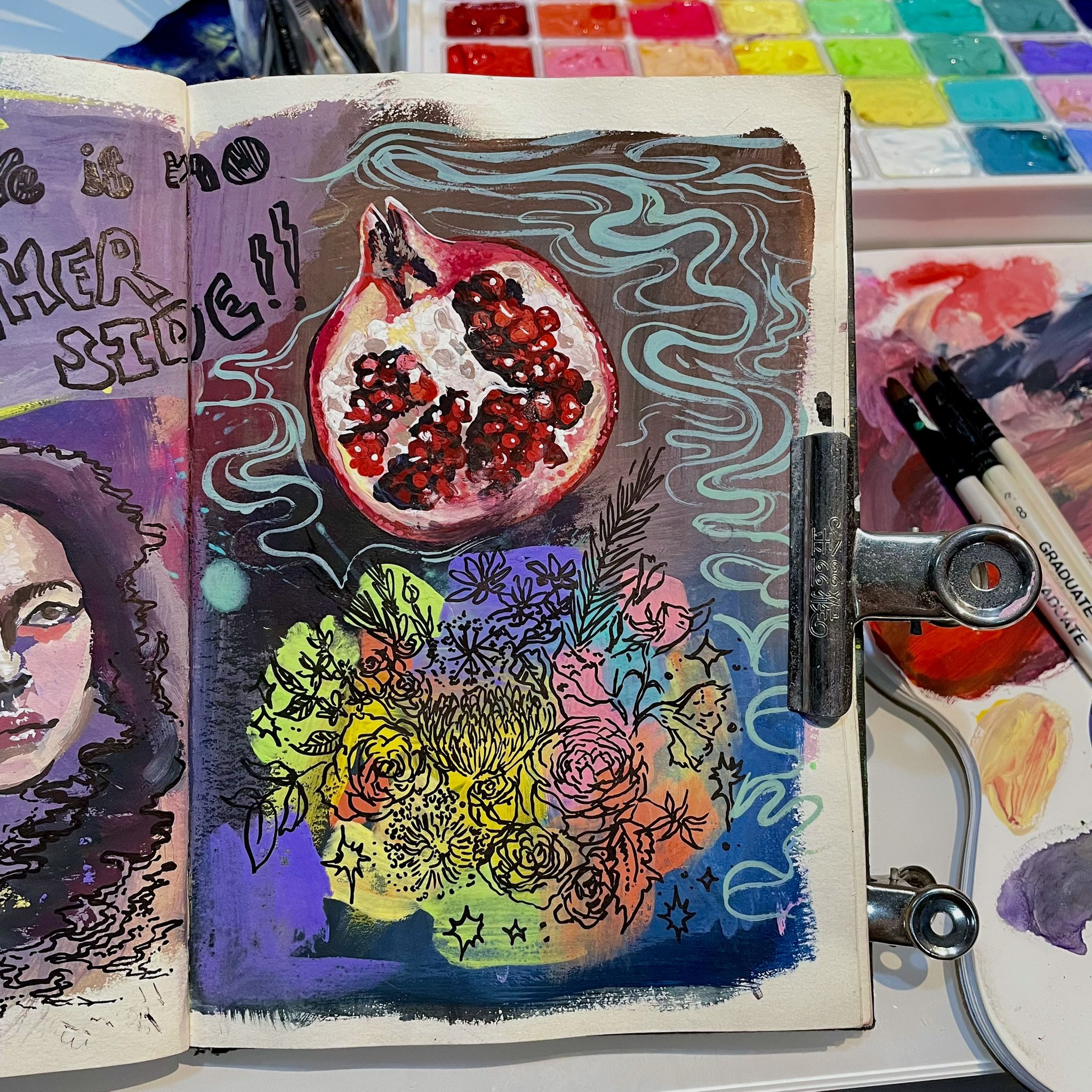 ✧ KC ✦ on X: recent gouache sketchbook spread  / X