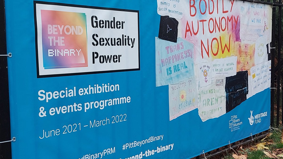 CariadTweeter's tweet photo. Excellent exhibition on Gender at the @Pitt_Rivers - actually quite moving. 🌈
#PittBeyondBinary https://t.co/CTmFz2UTFw