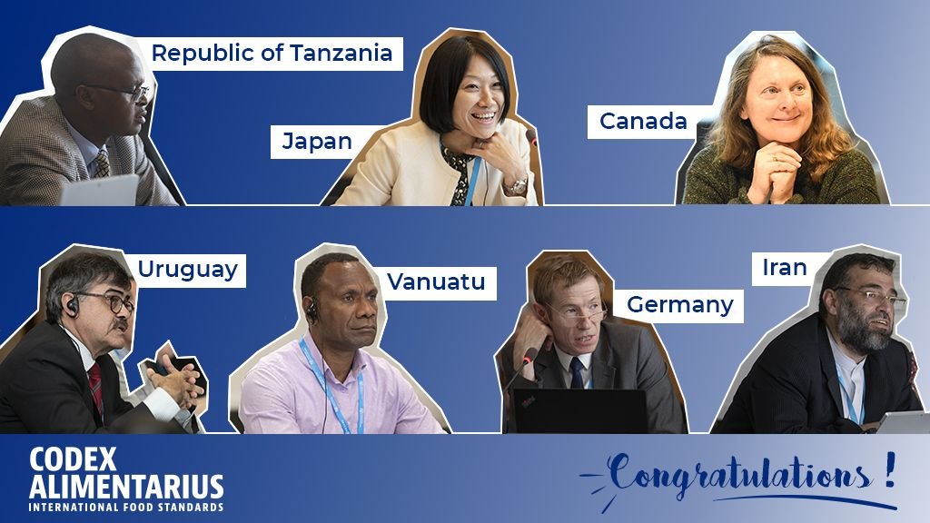 FAOWHOCodex's tweet photo. +++ BREAKING +++

#CodexCAC44 elected United Republic of Tanzania 🇹🇿 Japan 🇯🇵 Germany 🇩🇪 Uruguay 🇺🇾 Iran 🇮🇷 Canada 🇨🇦 and Vanuatu 🇻🇺 as Members of the Executive Committee elected on a geographic basis.

Congratulations❗️ 👏👏👏 https://t.co/QF2lRoASpk