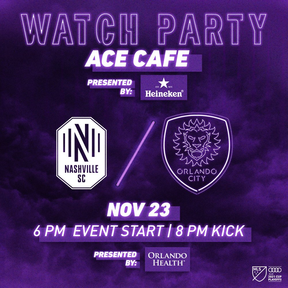 OrlandoCitySC's tweet photo. We have an official watch party at Ace Cafe Orlando with drink specials and giveaways throughout the evening for our #MLSCupPlayoffs first round matchup! 🍻 

RSVP 🗳 https://t.co/Vx7eMFEX7m https://t.co/IHaxpU7PgF