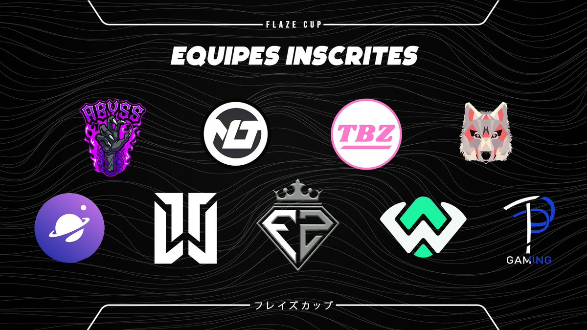 FlaZeCorp's tweet photo. Voici les équipes en compétition pour notre 3eme édition de la FLAZE CUP
Nous avons des Casters :
🎙 @Xelitram1 & @nhs_rl
GL à tous !
@TeamAbyssEsport @NelestaEsport @teleteubez #WeAreDreaming @astrosphery @TW_Corp @EsportFuzion @EsportLowi
@gaming_ppt
#FZECUP #FlaZeCup https://t.co/xS2CQLtFYi