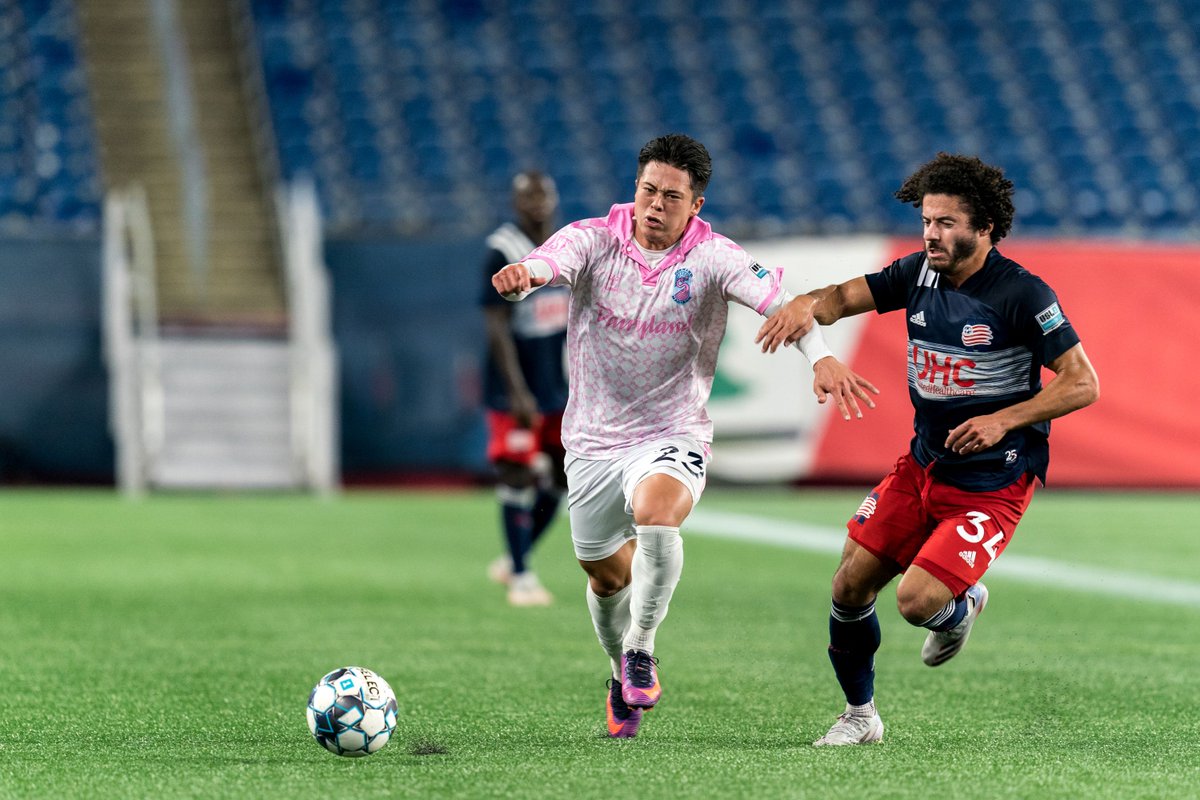 Sam_Lattof's tweet photo. “I was ecstatic. I was super happy and that’s why you join a second team. That’s why you go and train everyday, you play all those game to have this opportunity with the first team.”

Ryan Spaulding’s consistency has him training with the #NERevs https://t.co/OblhPAZcHd https://t.co/cni5eET6s1