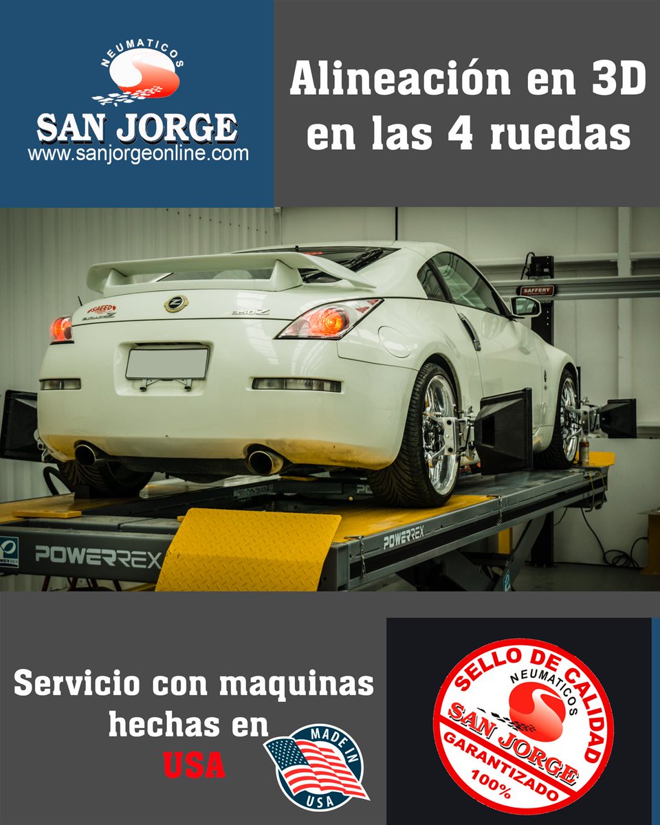 sanjorgeonline's tweet photo. Servicio de Alineación, indispensable para la durabilidad de tus neumáticos, disponible en todos nuestros locales #PuntaArenas #PuertoMontt #Valdivia #Concepcion #Temuco #Curico #Santiago https://t.co/oE7ULUMJpv