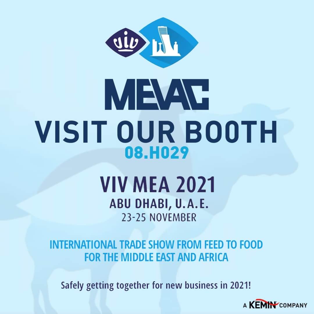 MEVAC_eg's tweet photo. @MEVAC_eg waiting you at #VIVMEA 2021 with MEVAC Experts &amp; Innovative Solutions.

See you in VIV MEA #AbuDhabi from 23 - 25 November 2021, Hall 8, Booth 29.

#MEVAC #animalhealth #humanhealth #healthycommunities #buildinghealthycommunities #VIVworldwide #WeMevac https://t.co/gdPSZpFX5m