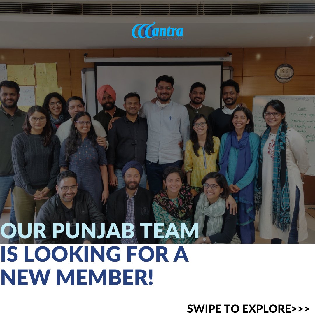 mantra4change's tweet photo. #HiringAlert: Our #Punjab Team is looking for a #ProgramLead! Check out the JD to know more: https://t.co/ydbJ2rWNB4
Tag or share it with someone who would like to explore this #opportunity!
#Punjab #India #Chandigarh #Mohali #EducationIndia #NGOIndia #HiringIndia #HiringIndia https://t.co/haE7kqkDfP