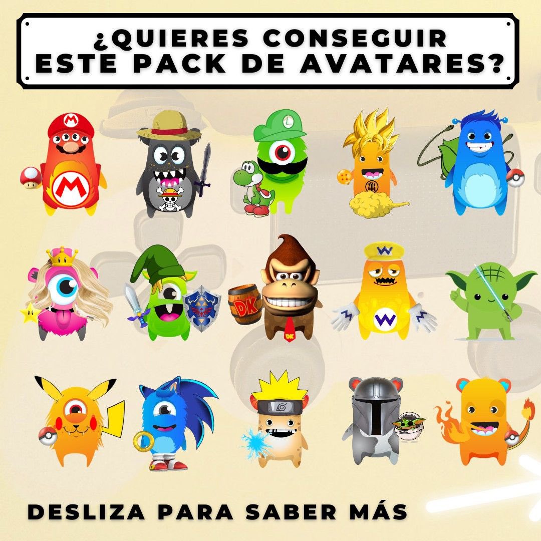InnoDocentes's tweet photo. ❣️Pensando en nuestro alumnado, hemos creado estos avatares de ClassDojo basados en dibujos animados y videojuegos.
⏳Solo necesitarás unos pocos segundos para poder recibir esto:
1️⃣ Seguir a @innodocentes.
2️⃣ Darle ❤️ a esta publicación.
3️⃣ Retwittear.
🤩¡Que los disfrutéis! https://t.co/a6TjOUtSiZ