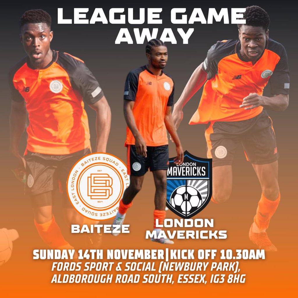 This Sunday we travel away to London Mavericks in what will be our first encounter against them this season‼️ Come down and support the boys‼️🔥