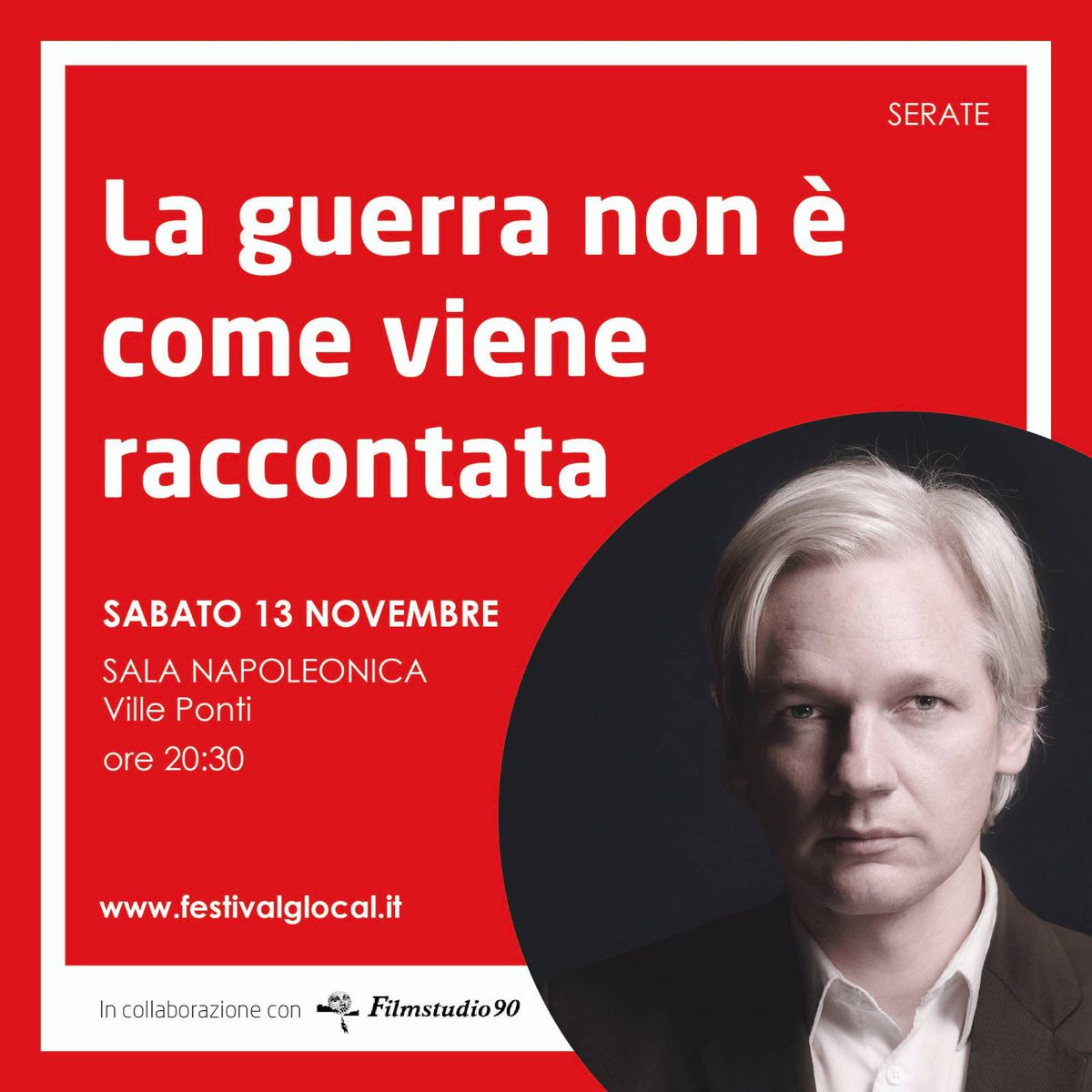 SMaurizi's tweet photo. stasera, 20.30 a Varese #glocal21, parleremo del caso Julian #Assange e dei giornalisti di #WikiLeaks e del mio libro "Il Potere Segreto. Perché vogliono distruggere Julian #Assange e #WikiLeaks", prefazione di #KenLoach, @chiarelettere. Siete tutti graditi https://t.co/QISXQCyHXc