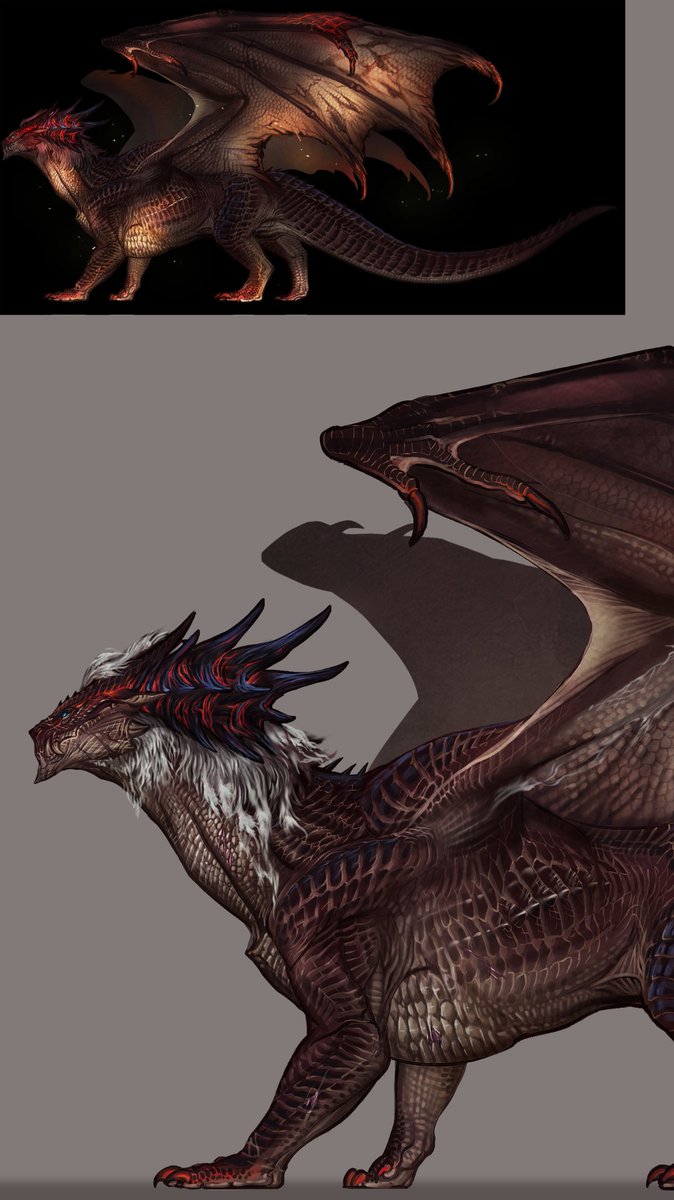 heizigui's tweet photo. An original character design, a huge body with red fire dragon, is also old, can trigger volcanic eruptions and crustal movement. https://t.co/aLYvxFAHNH