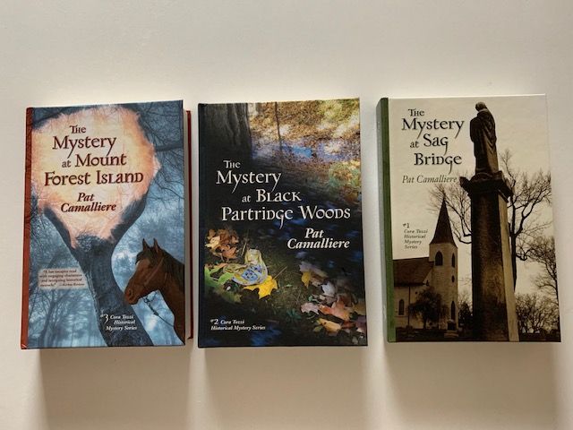 Another great collection of hardcovers! Here's Pat Camalliere's trilogy, The Mystery at Sag Bridge, The Mystery at Black Partridge Woods, and The Mystery at Mount Forest Island.
amazon.com/Mystery-at-Sag…
amazon.com/Mystery-Black-…
amazon.com/Mystery-Mount-…
