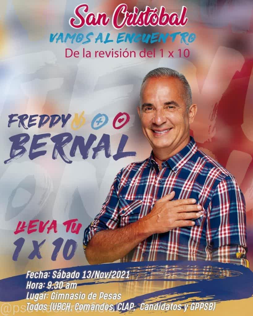Acompañemos a nuestro gran líder <a href="/FreddyBernal/">Freddy Bernal</a> #Hoy #SanCristobal.
#AmemosAlTáchira💛🖤❤️
#BernalGobernador