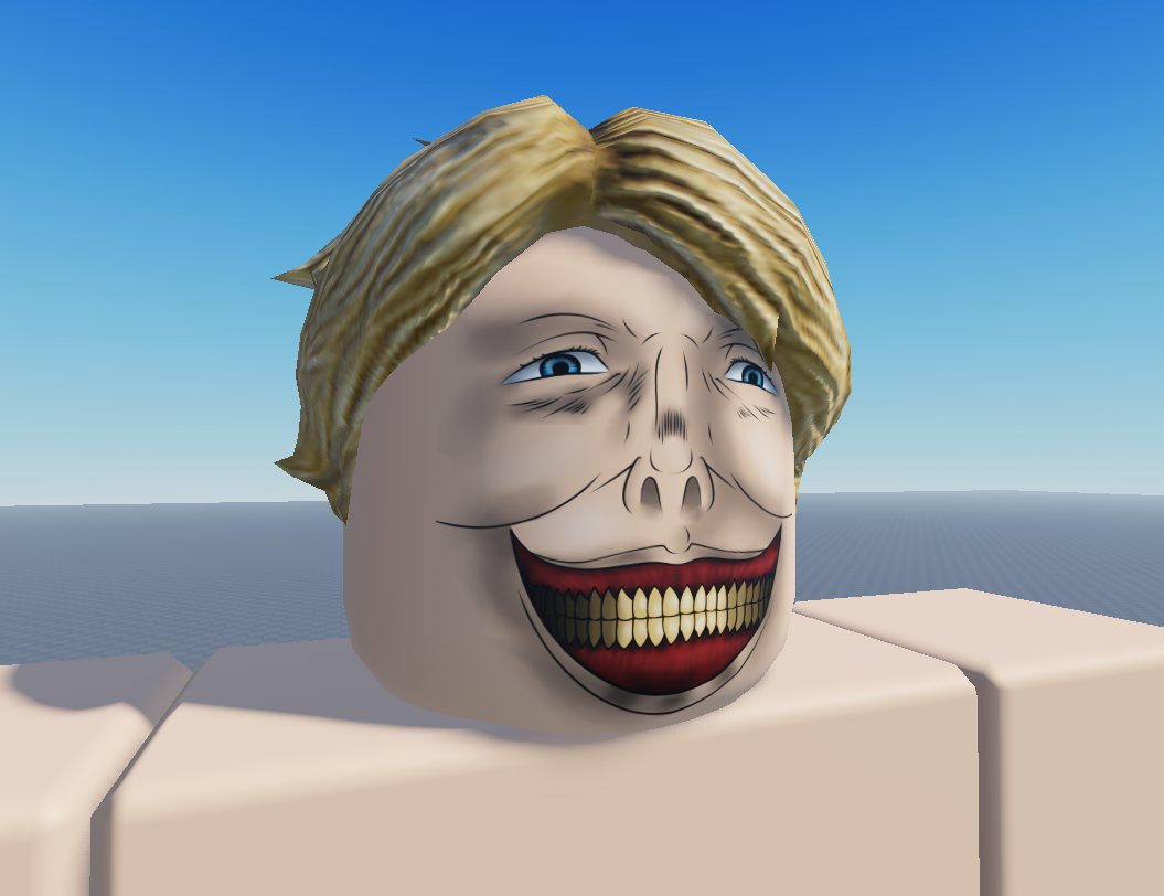 Female Titan Anime Face - Roblox