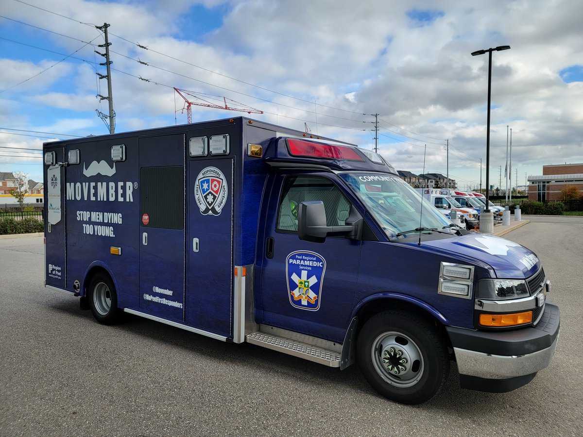 Be sure to stop by our roaming Movember Bake Sale today.  Our Movember Ambulance will be making the rounds in Peel Region today with lots of tasty treats!!! <a href="/Peel_Paramedics/">Peel Regional Paramedic Services</a> <a href="/OPSEU277/">Peel Paramedic Union</a> <a href="/Northcity_Insur/">North City Insurance Brokers</a> <a href="/BrokerLinkCA/">BrokerLink</a> <a href="/ParaMentors/">Para-Mentors</a> <a href="/d9studio1/">d9 studio</a> <a href="/IAFF1212/">Mississauga FF L1212</a> <a href="/BramptonFireES/">Brampton Fire & Emergency Services</a> <a href="/PeelPolice/">Peel Regional Police</a>