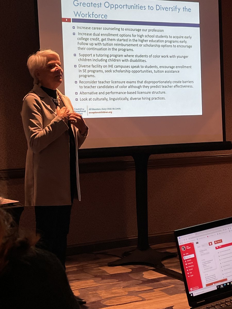 mitchellyell's tweet image. Laurie VanderPloeg of the Council of Exceptional Children presents at the 2021 National CASE conference on a critical topic:  Building and Sustaining an Effective Workforce. #casecec #CECMembership