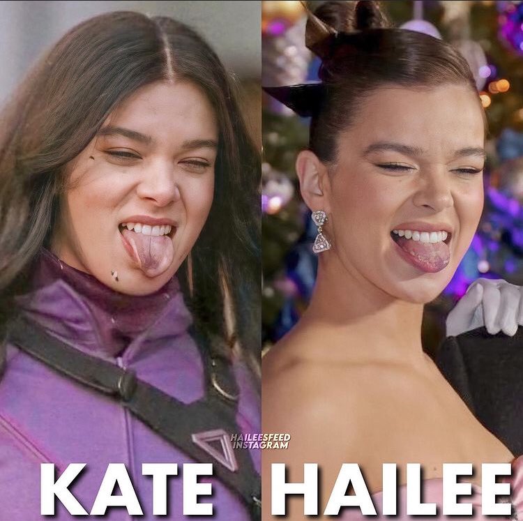 HaileexMaude's tweet photo. Kate Bishop 🤝 Hailee Steinfeld 

Having their tongues out 👅🥵🥵💦🤤🔥 #Haiz #KateBishop https://t.co/ZL1EYhIyKp