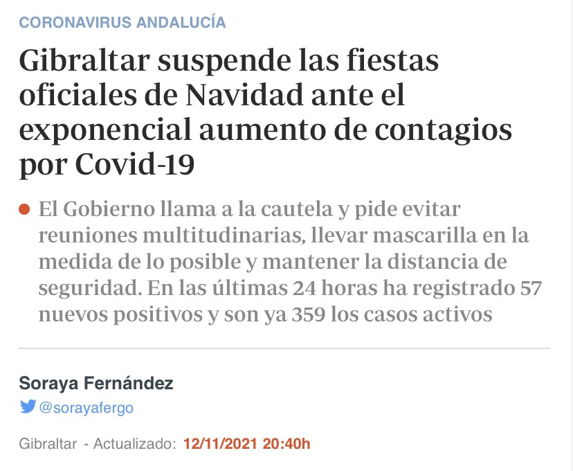 AbogadoDiabIo's tweet photo. Gibraltar ha confirmado que suspende las fiestas oficiales de Navidad ante el exponencial aumento de contagios. 

99% de vacunados. Ahí tienen la "normalidad" que le prometieron al vacunarse. ¡Qué disfruten lo pinchado! 🤡 https://t.co/fS3AqgT7QW