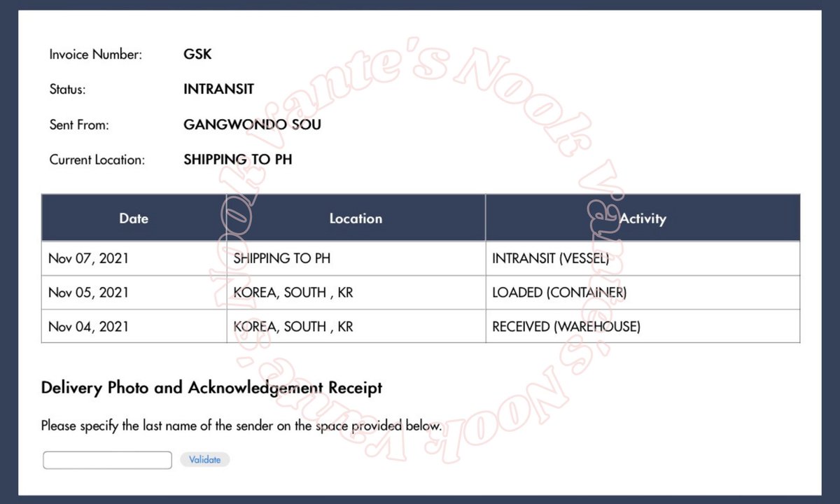 vantesnook's tweet photo. 🚚 #vantesnookdates

Box was shipped from KR last Nov. 7 🥰 Will sort and update as soon as it arrives! https://t.co/m5gT1965zQ