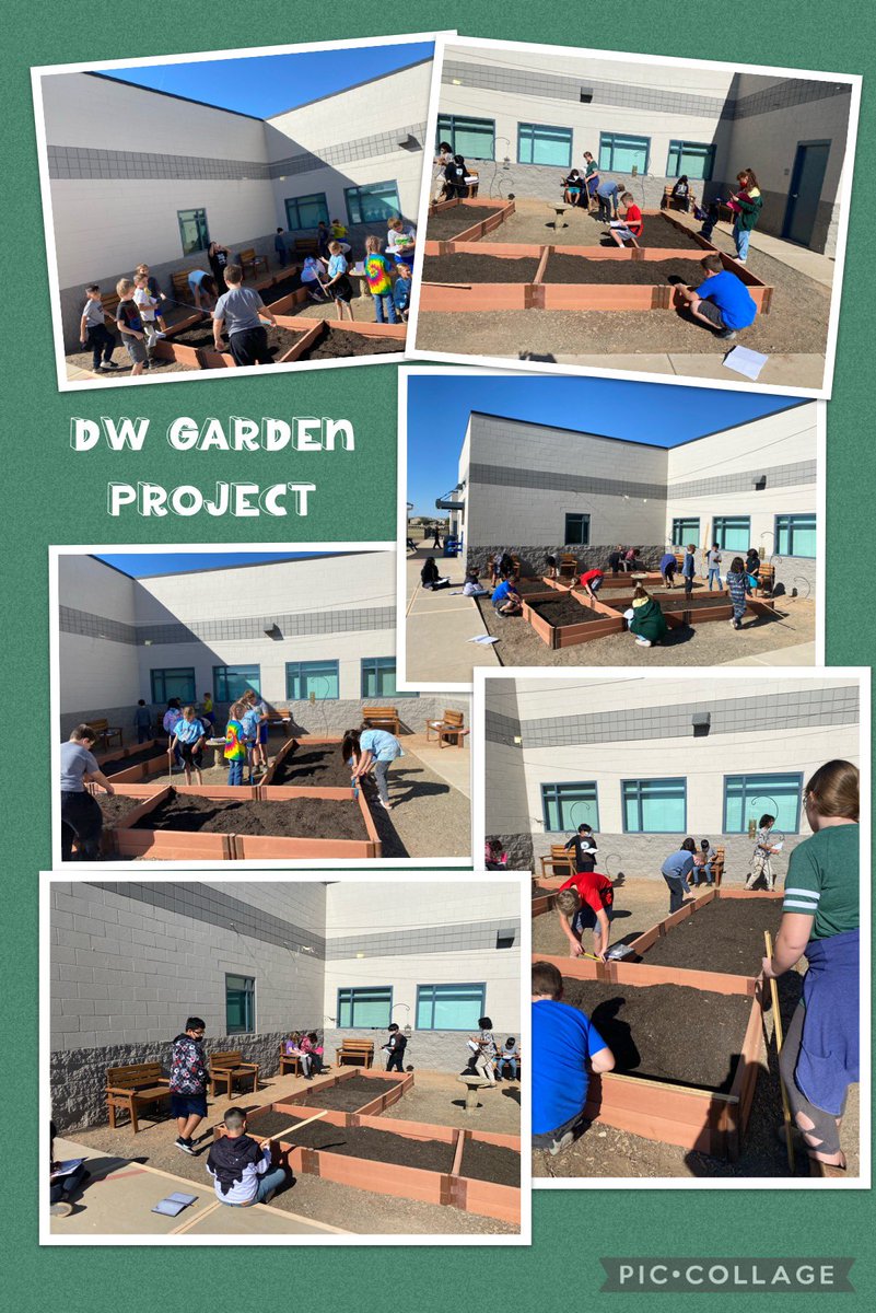 CGESDWINGS's tweet photo. 4th/5th grade students started a garden project playlist to get our school garden started. We started with measuring the plots and calculating the area and volume. They started their plans on graph paper. Next steps are to research plants for the season and build their models. https://t.co/gifjl84vSp